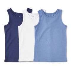 jongens hemden set 3-pack wit blauw Little Label