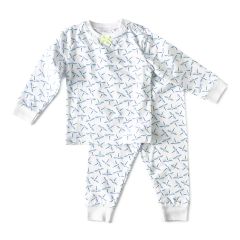 baby meisjes pyjama blauwe libellen-print Little Label