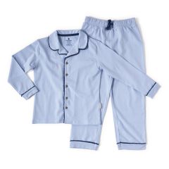 klassieke meisjes pyjama blauw Little Label
